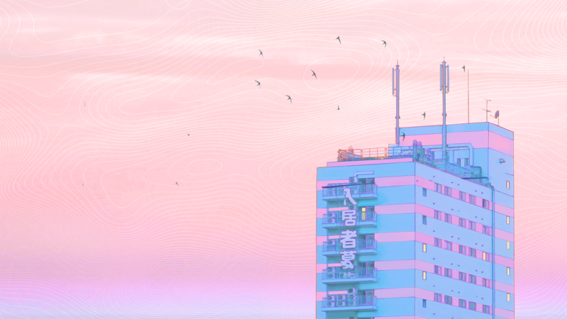 digital, building, Japanese characters, simple, minimalism