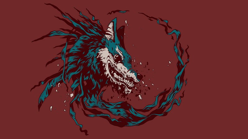 dog, wolf, artwork, vector