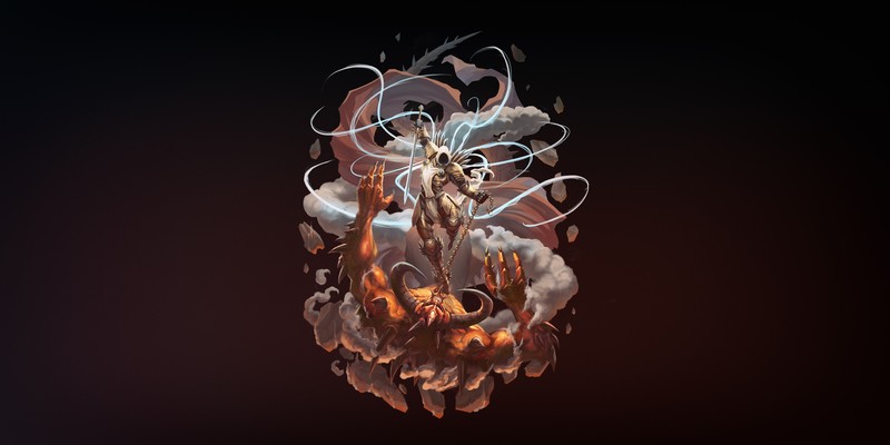 simple background, artwork, fantasy art, Diablo III, video game art, Tyrael