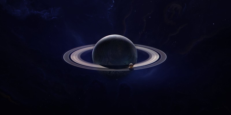 space, space art, planet, planetary rings, digital art