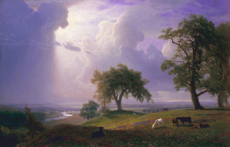 California Spring, Albert Bierstadt, classical art, classic art, painting