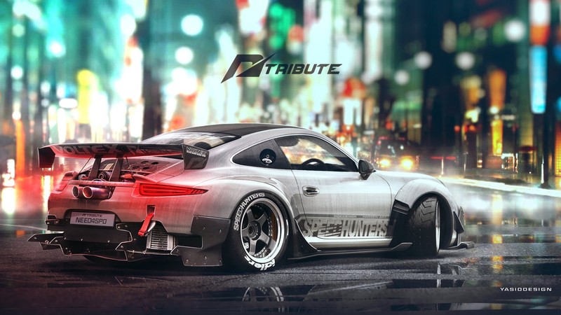 artwork, car, vehicle, Porsche