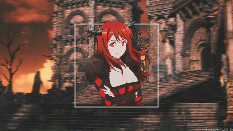 anime, anime girls, picture-in-picture, Maoyuu Maou Yuusha, Maou (Maoyuu Maou Yuusha)