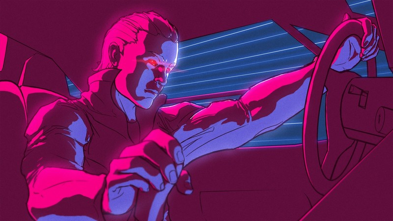 artwork, car, synthwave, Retrowave