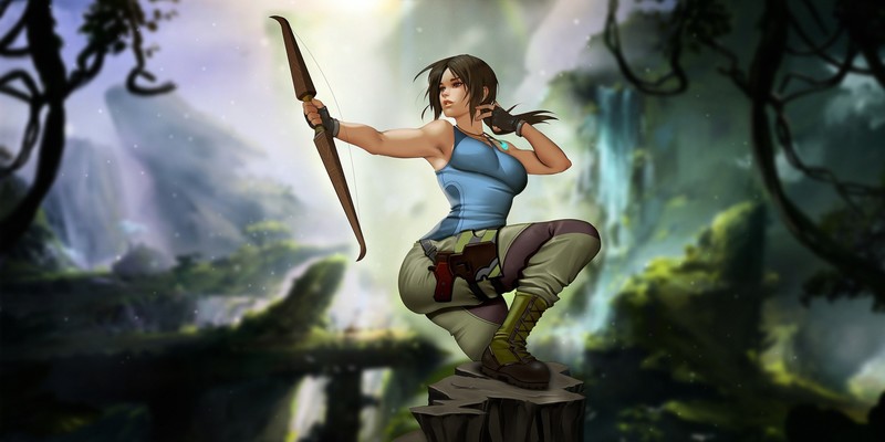 Tomb Raider, video game girls, video game art, Lara Croft, artwork
