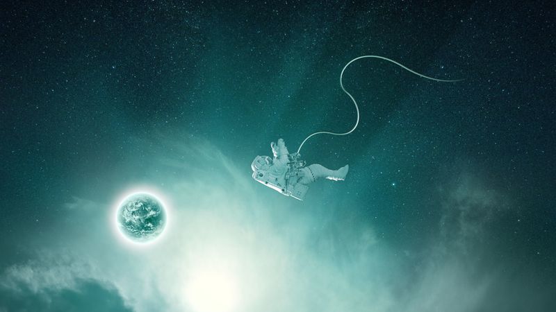 astronaut, space, planet, spacesuit, flight, gravity, weightlessness, 4k