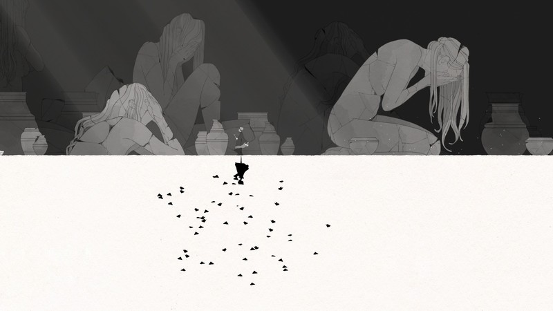 Gris (Video Game), video games, alone, sadness, monochrome