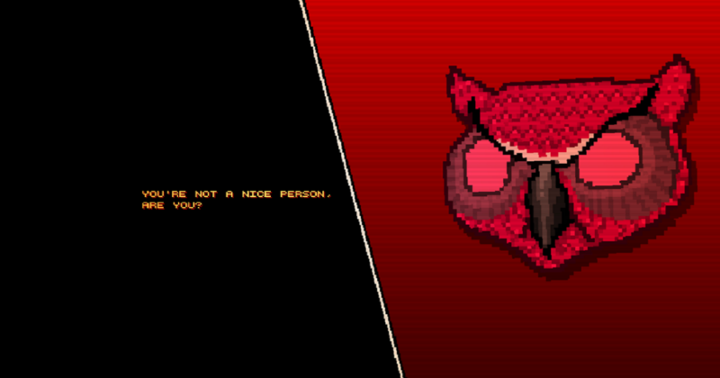 Hotline Miami, owl, red, pixel art, mask