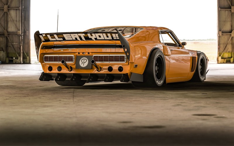 orange cars, vehicle, car, digital art, render, Ford, Shelby