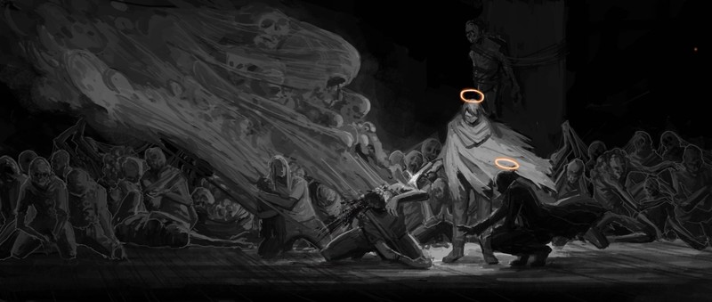 snafu, artwork, fantasy art, selective coloring