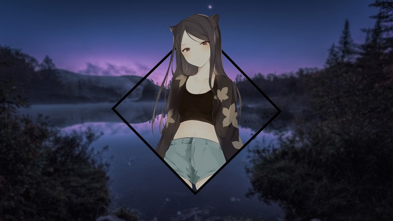 anime, manga, anime girls, picture-in-picture, pictures in pictures
