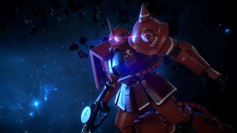 Gundam, Mobile Suit Gundam, Zaku II, anime, mech, robot, digital art, Mobile Suit, Char Aznable, science fiction, futuristic, space, Principality of Zeon