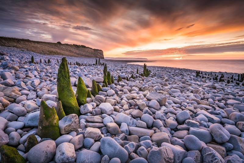 nature, outdoors, sky, sunlight, stones, sunset