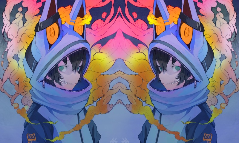 anime, Photoshop, colorful