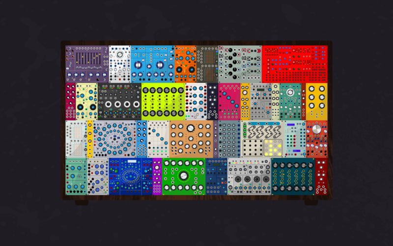 artwork, minimalism, simple, colorful, synthesizer, modular