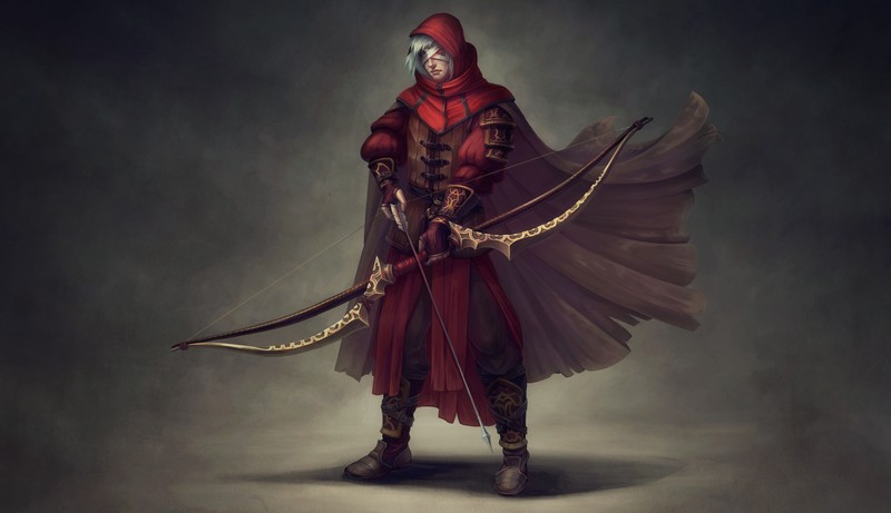 bow, archer, fantasy art, Fantasy Men