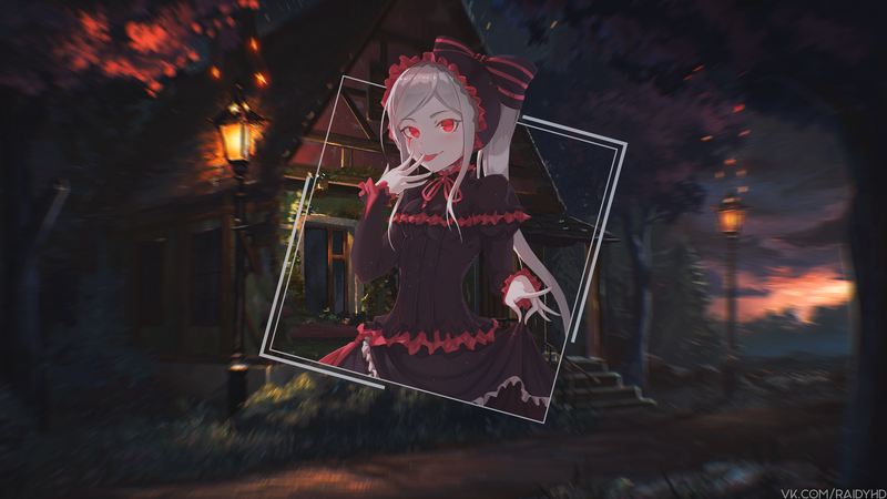 anime, anime girls, picture-in-picture, Overlord (anime), Shalltear