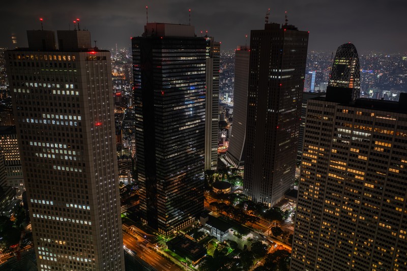 Tokyo, Japan, HDR, city lights, cityscape
