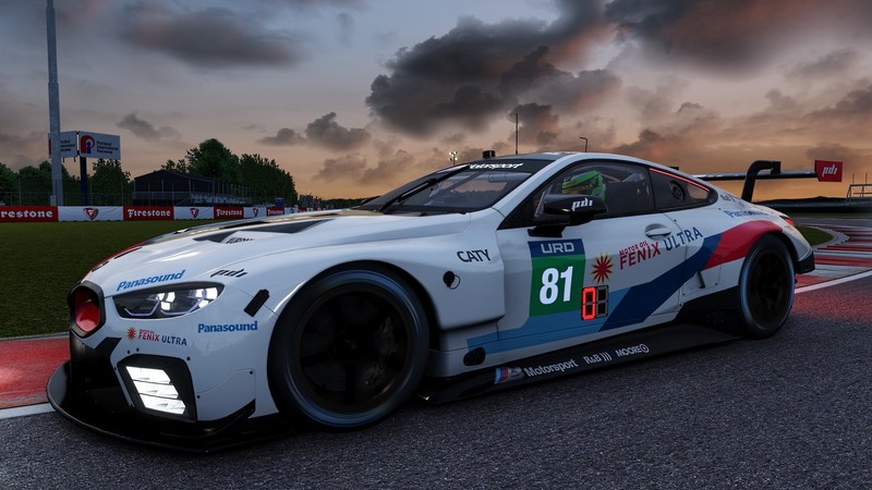 BMW, Assetto Corsa, race cars, race tracks, Portland, sky, clouds, video games, BMW G14/G15/G16, car, BMW 8 series