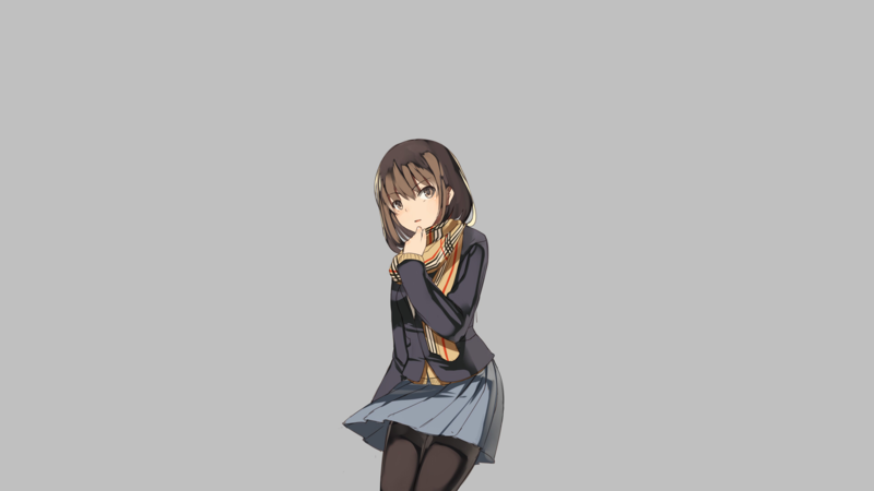 anime girls, anime, original characters, brunette, schoolgirl, school uniform, scarf, pantyhose, artwork, digital art, 2D, Kureha