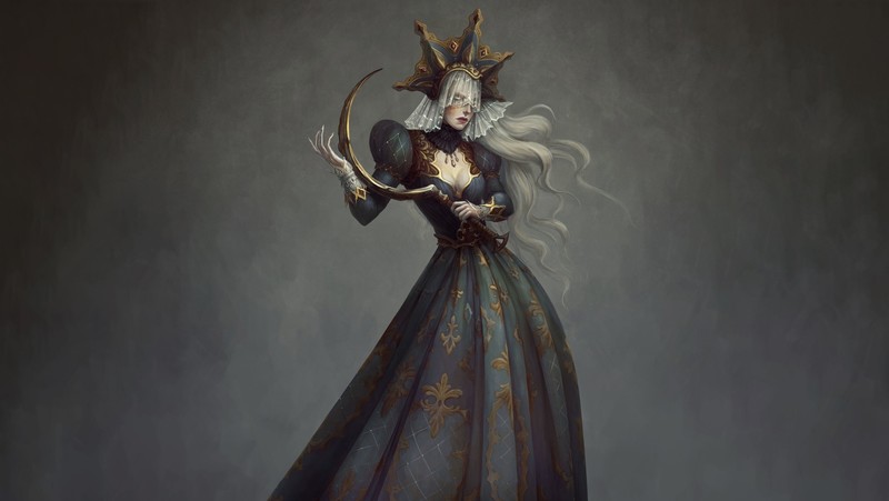 artwork, simple background, fantasy art, fantasy girl