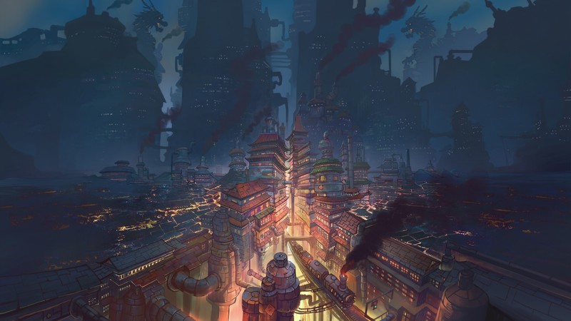 artwork, fantasy art, fantasy city