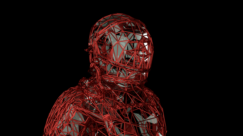 astronaut, red, black background