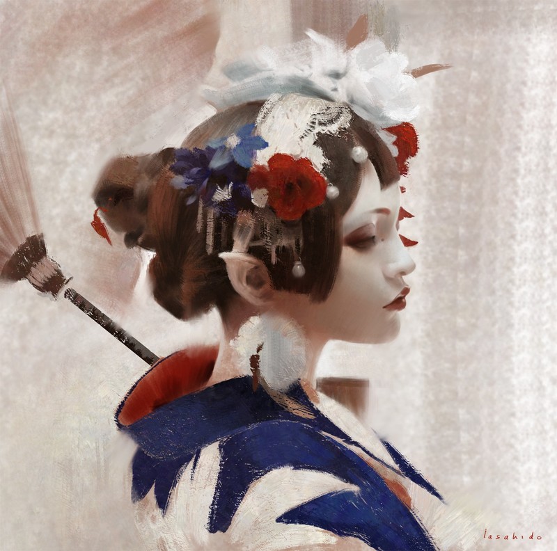fantasy girl, artwork, Lius Lasahido