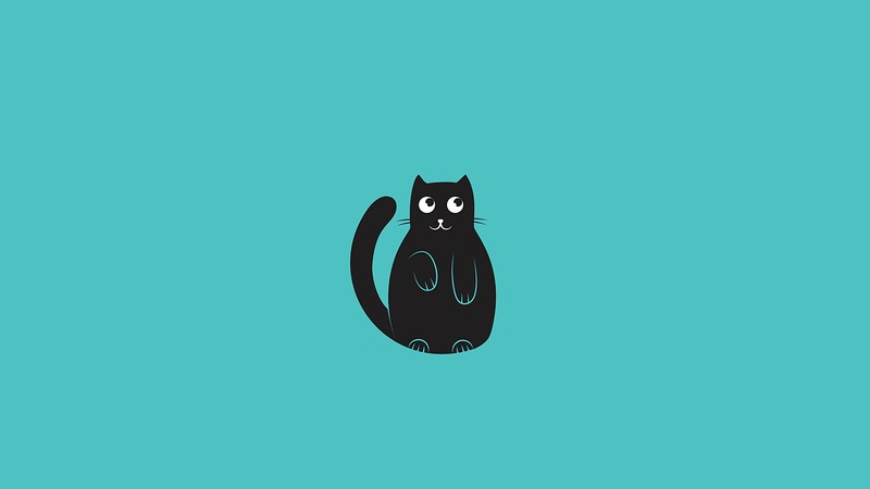 simple background, cats, animals, minimalism, artwork
