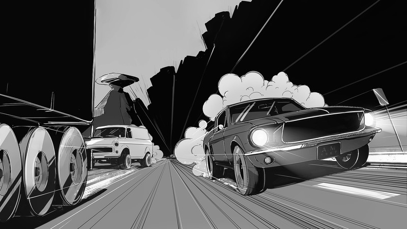 car, vehicle, artwork, Ford, road, Ford Mustang