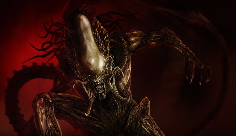 Xenomorph, aliens, creature, horror, artwork, Predalien