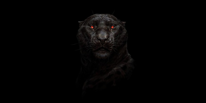 cats, artwork, big cats, red eyes, glowing eyes, simple background
