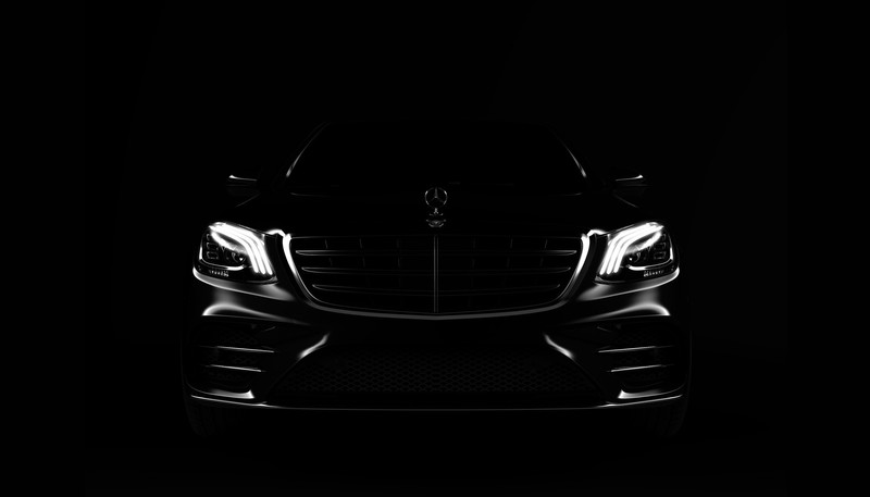dark, car, vehicle, Mercedes-Benz, artwork, frontal view