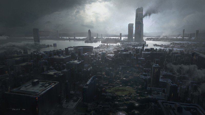 3d design, science fiction, city, Tyler Thull