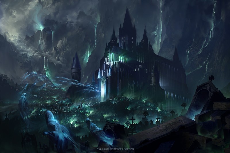 digital, artwork, illustration, fantasy art, castle, ghosts, Julian Bauer