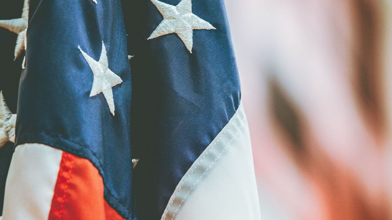 flag, america, symbolism, fabric, blur, 4k