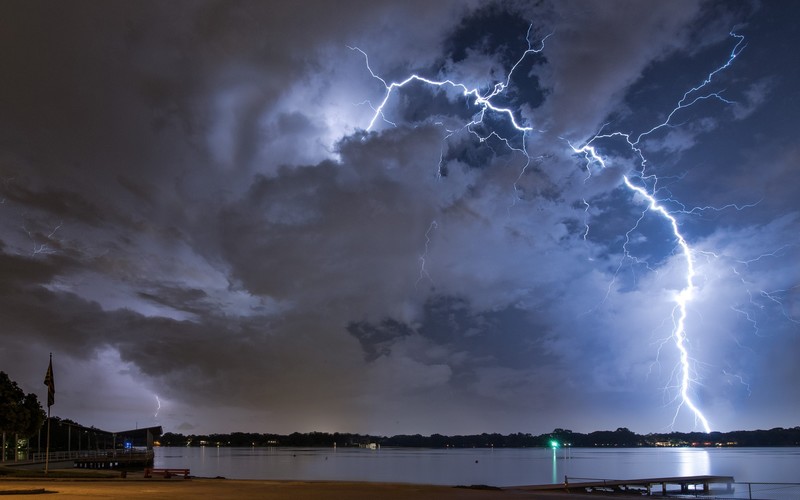 nature, landscape, lightning