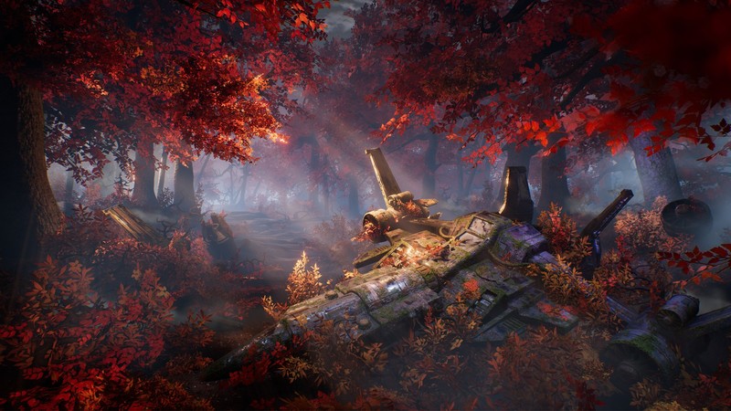 digital art, science fiction, drawing, forest, leaves, trees, digital, artwork, nature
