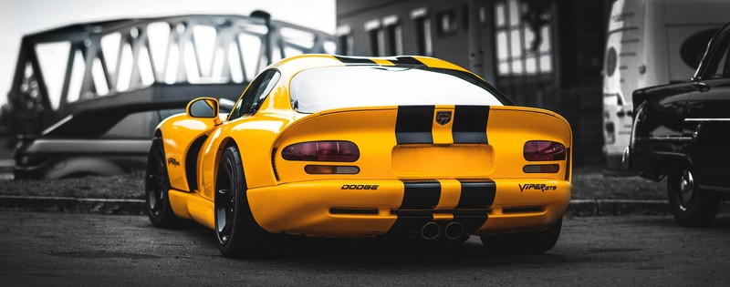 car, Dodge, Dodge Viper, selective coloring