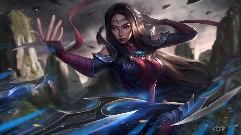 fantasy art, fantasy girl, artwork, PC gaming, League of Legends, Irelia