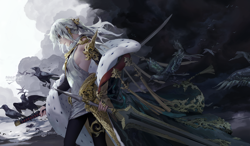 anime, anime girls, digital art, artwork, portrait, 2D, Shilin, Carciphona