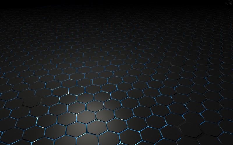 abstract, hexagon, dark, 3D