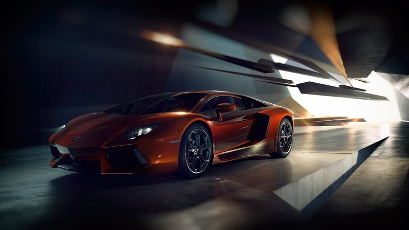Lamborghini, render, digital art, red cars, car, vehicle, Lamborghini Aventador