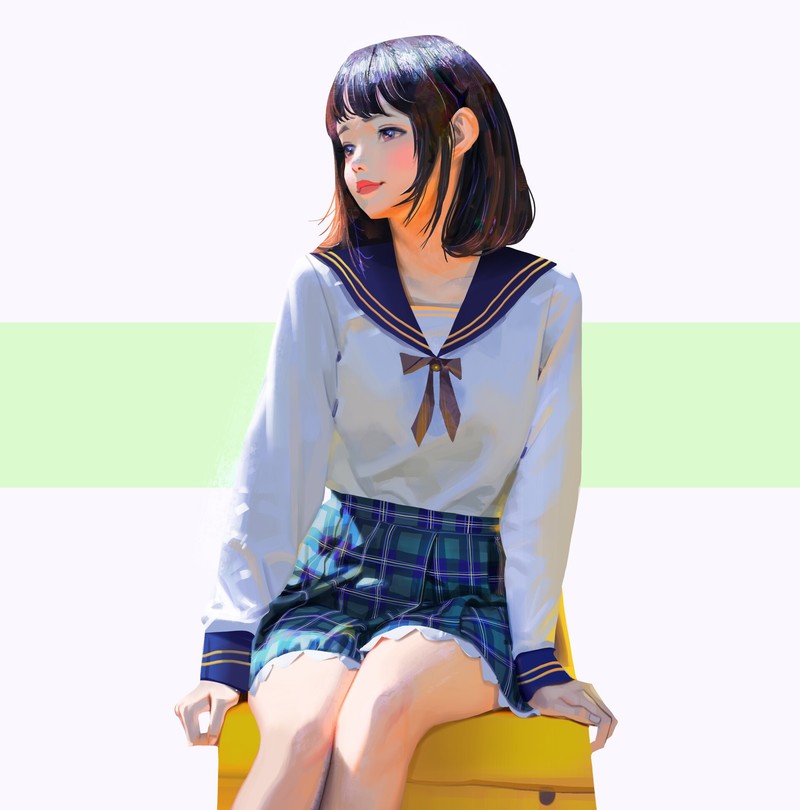 anime girls, fantasy girl, simple background, artwork, anime, WB.lee