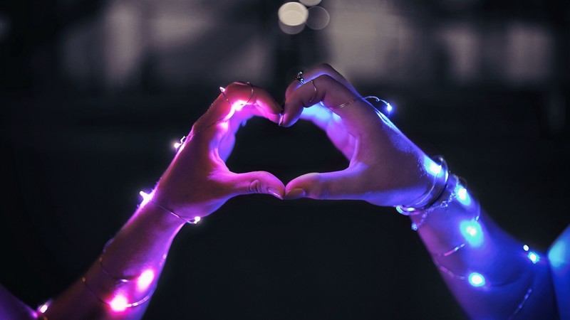 LEDs, heart, heart hands, heart shaped, love, photography