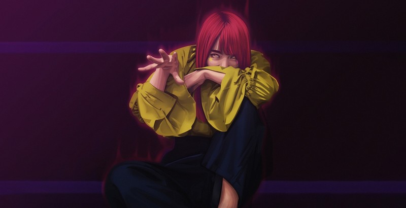 yellow eyes, hands, women, artwork