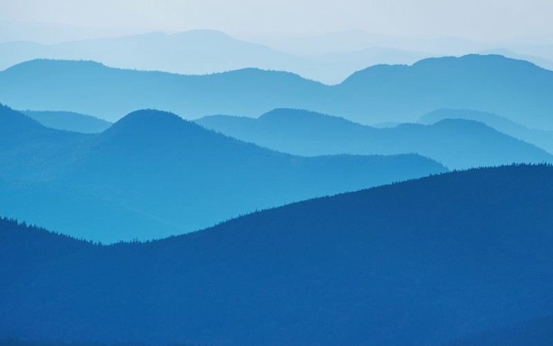 landscape, hills, blue, nature, outdoors