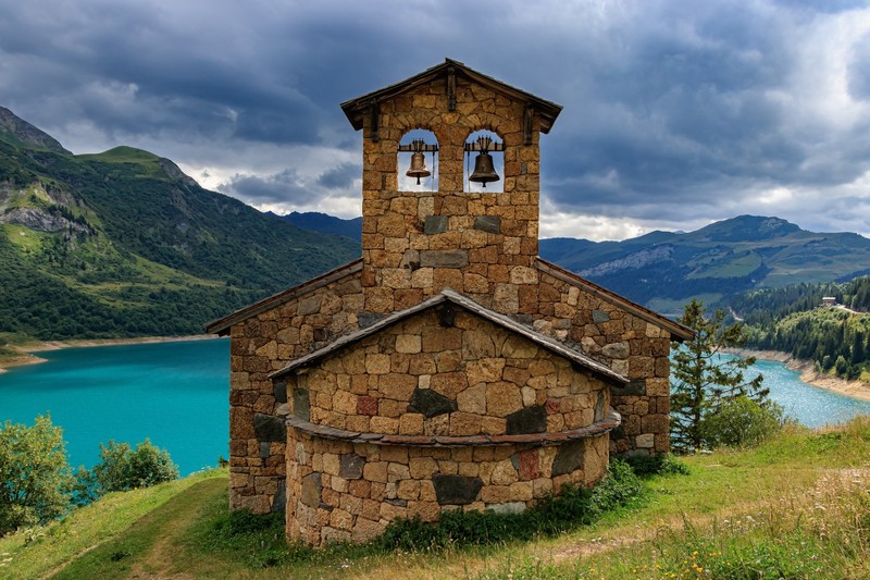 lake, landscape, France, building, outdoors