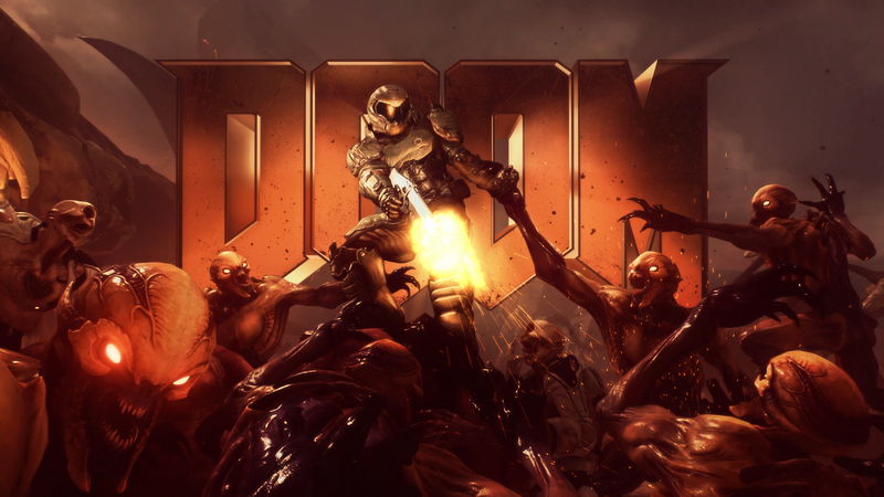Doom (2016), Doom slayer, video game art, video games, 2016 (Year)