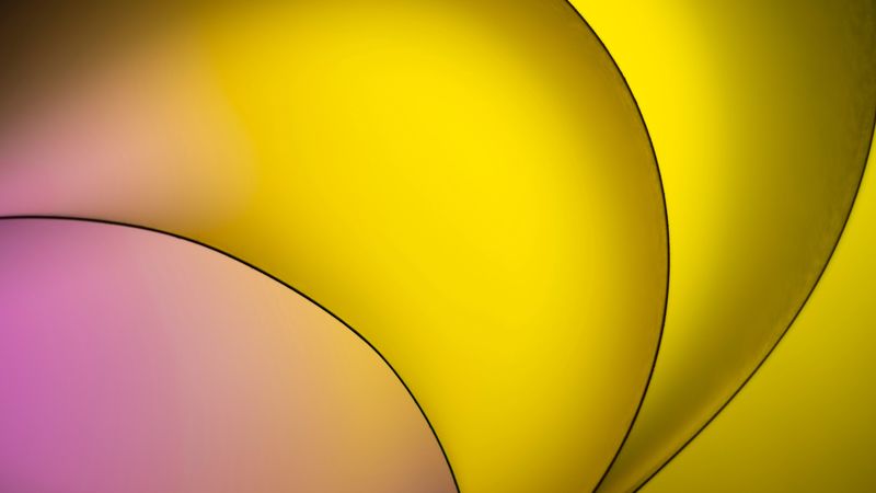 lines, gradient, yellow, 4k